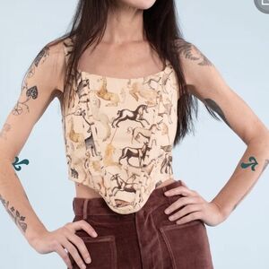 Samantha Pleet Cream Unicorn Corset; One Of A Kind From Sample Sale NWOT